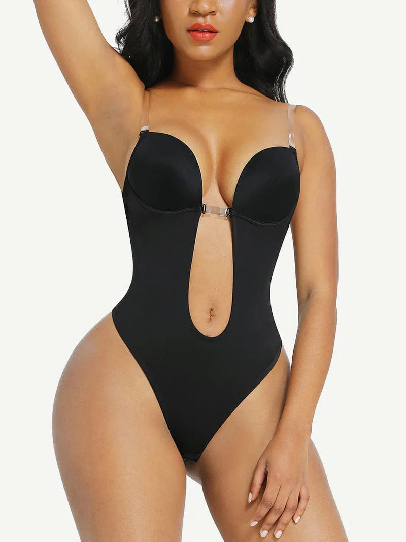 Deep-Plunge Sculpt Bodysuit (Low Back)